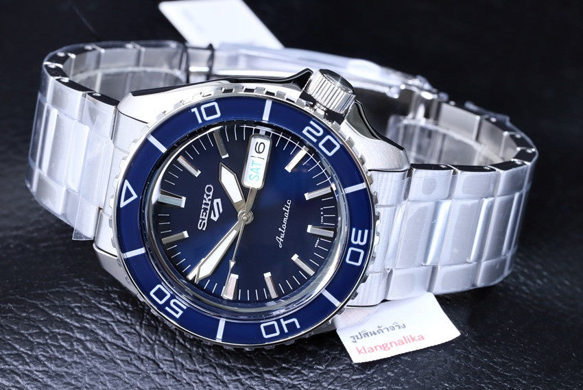 Seiko 5 Sports Automatic Blue Dial Silver Steel Strap Watch for Men - SRPK97K1 wholesalehk.shop