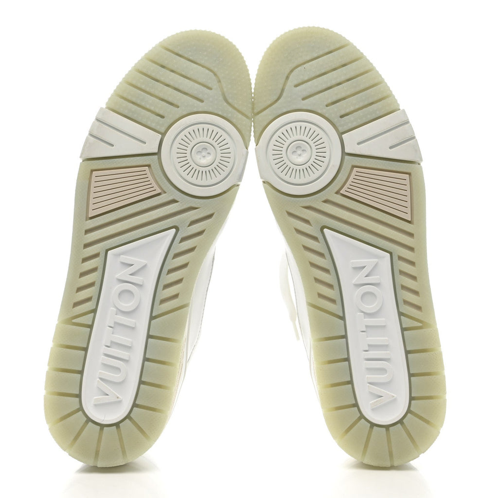 Calfskin Mens LV Trainer Sneakers 9 White £¨ Direct shipment via from wholesalehk.shop