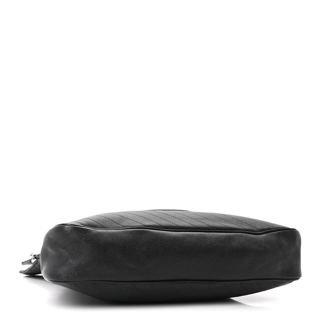 Sakai Be Green Calfskin Diagonal Stitched Medium Blondie Tote Black wholesalehk.shop