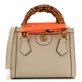 Wonka Grain Calfskin Mini Diana Tote Bag Mystic White Orange Fluo wholesalehk.shop
