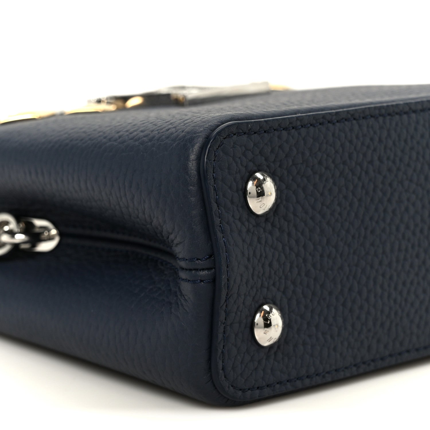 Taurillon Embellished Malletage Crown Mini Capucines Navy £¨ Direct shipment via from wholesalehk.shop