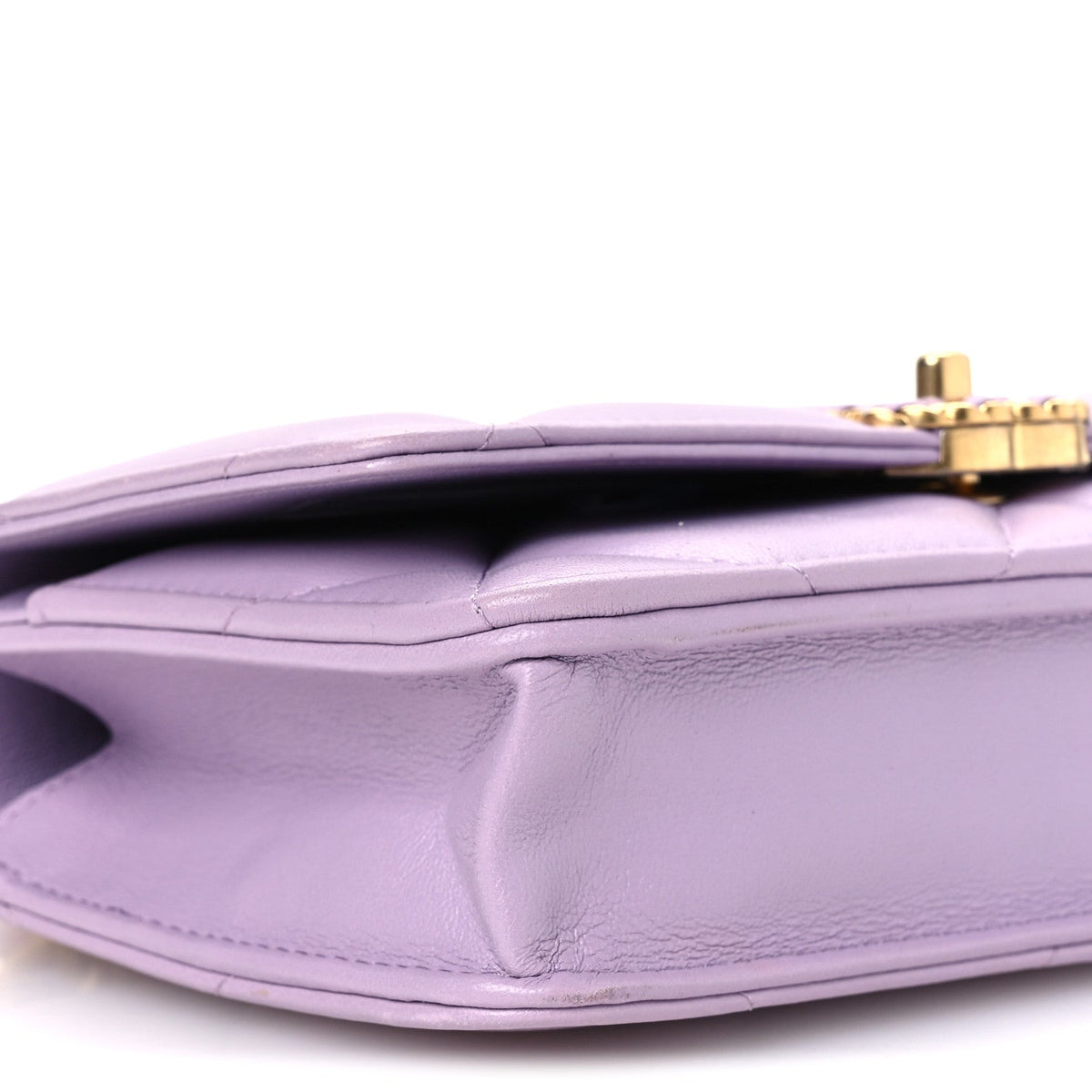 Lambskin Quilted Chanel 19 Wallet On Chain WOC Light Purple wholesalehk.shop