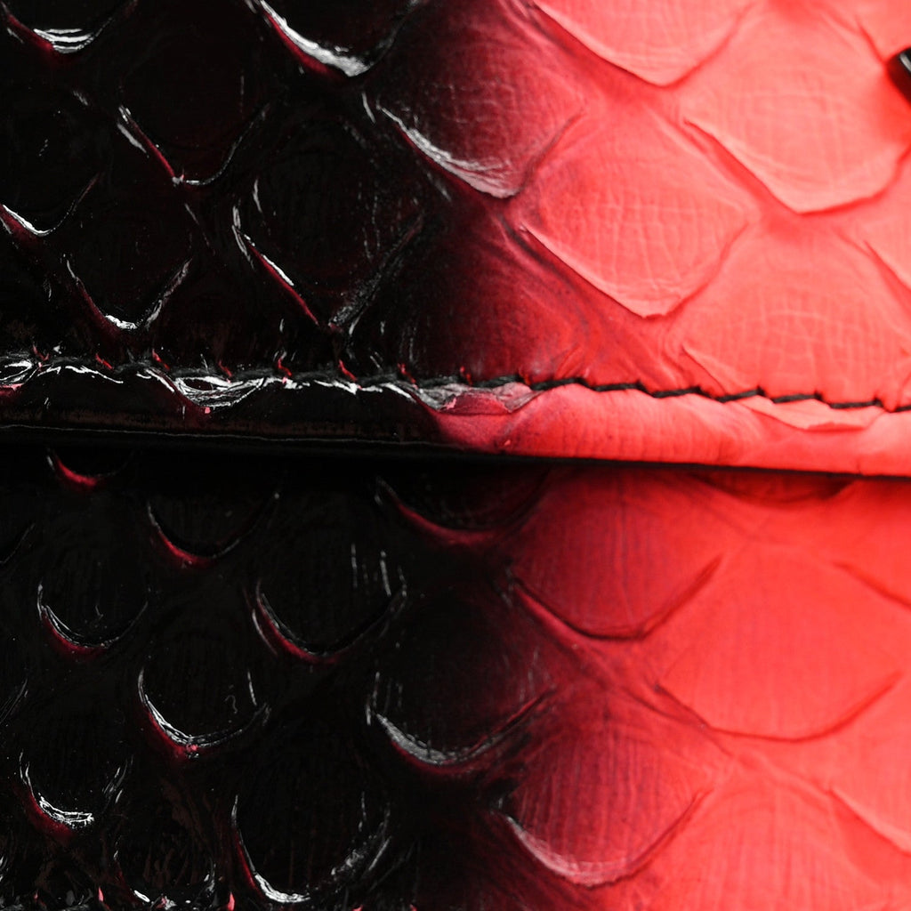Snakeskin Wallet On Chain WOC Black Red wholesalehk.shop