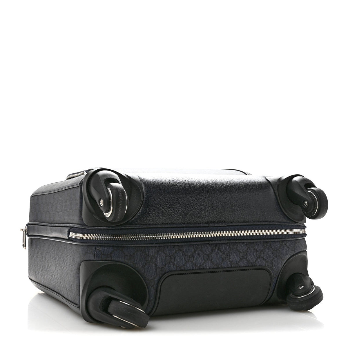 GG Supreme Monogram Textured Dollar Calfskin Web Ophidia Small Savoy Cabin Trolley Black Blue wholesalehk.shop