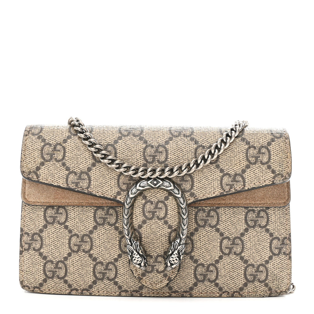 GG Supreme Monogram Super Mini Dionysus Shoulder Bag Taupe wholesalehk.shop