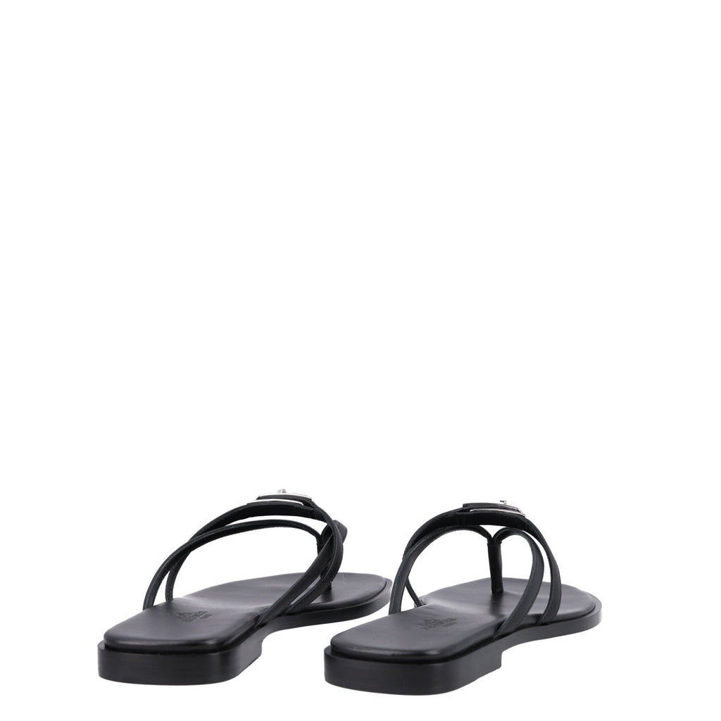 Calfskin Miss Sandals 37 Black wholesalehk.shop
