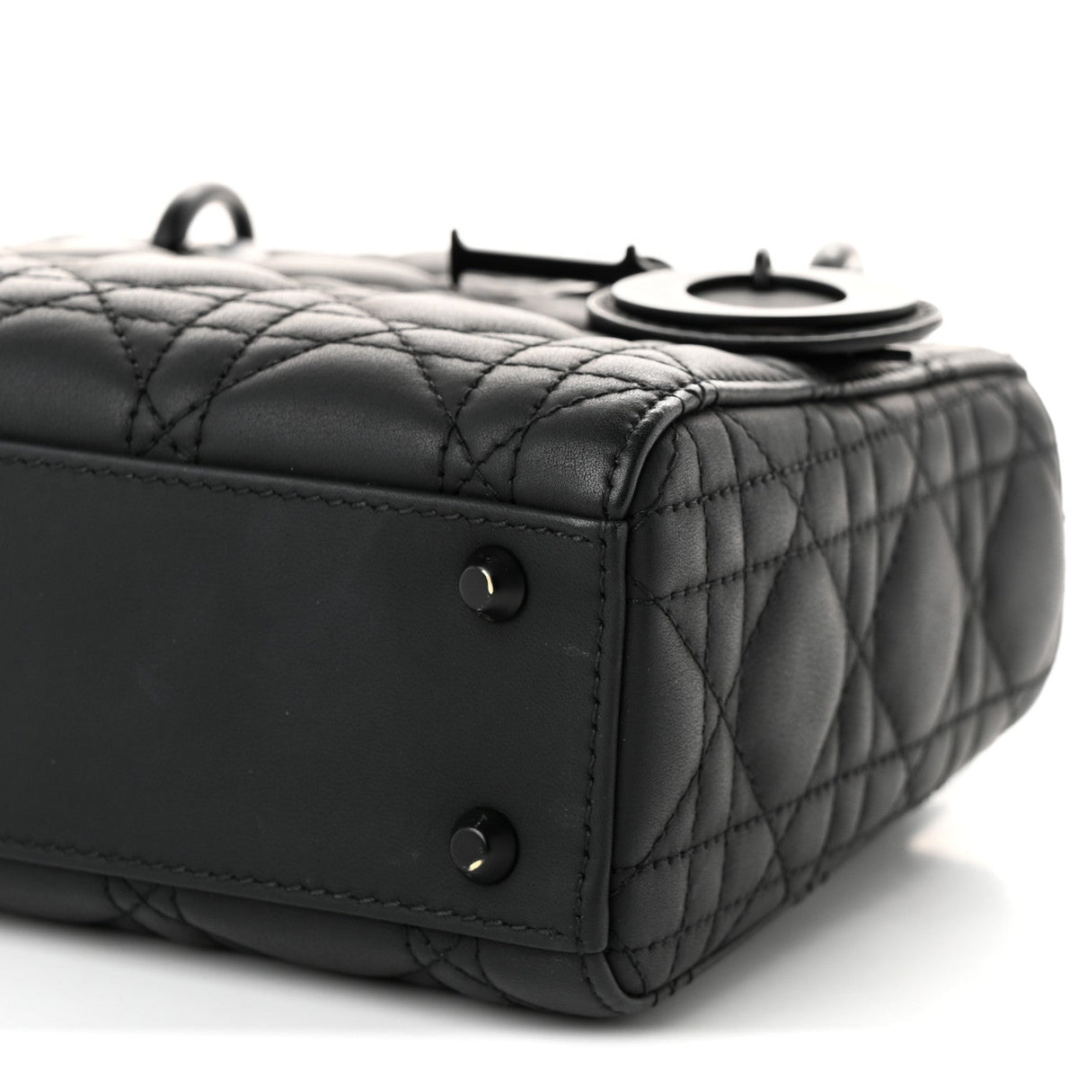 Ultra Matte Calfskin Cannage Mini Lady Dior Black wholesalehk.shop