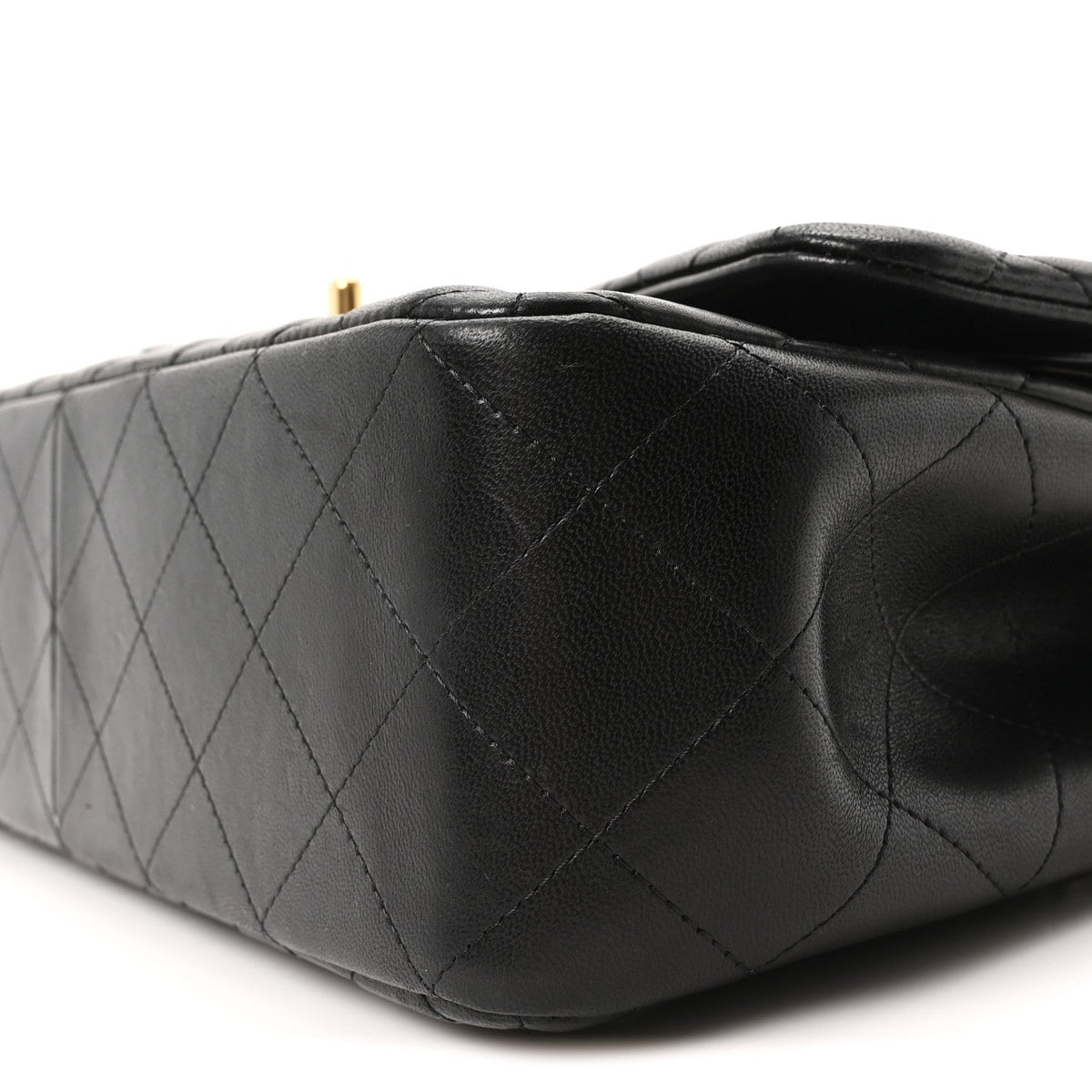 Lambskin Quilted Jumbo Double Flap Black wholesalehk.shop