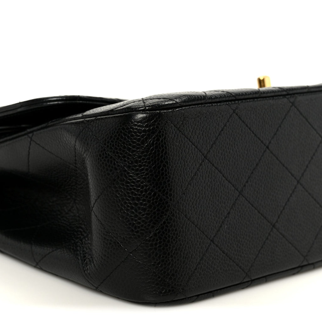 Caviar Quilted Jumbo Double Flap Black wholesalehk.shop