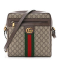 GG Supreme Monogram Web Medium Ophidia Messenger Bag Brown wholesalehk.shop