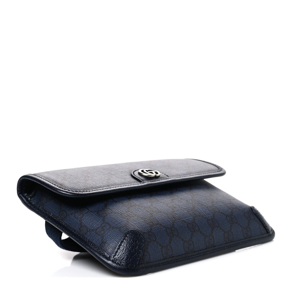 GG Supreme Monogram Small Ophidia Belt Bag Navy Black wholesalehk.shop