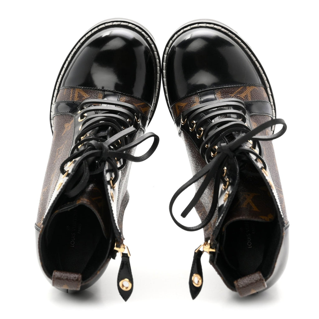 Patent Calfskin Monogram Star Trail Ankle Boots 39 Black £¨ Direct shipment via from wholesalehk.shop