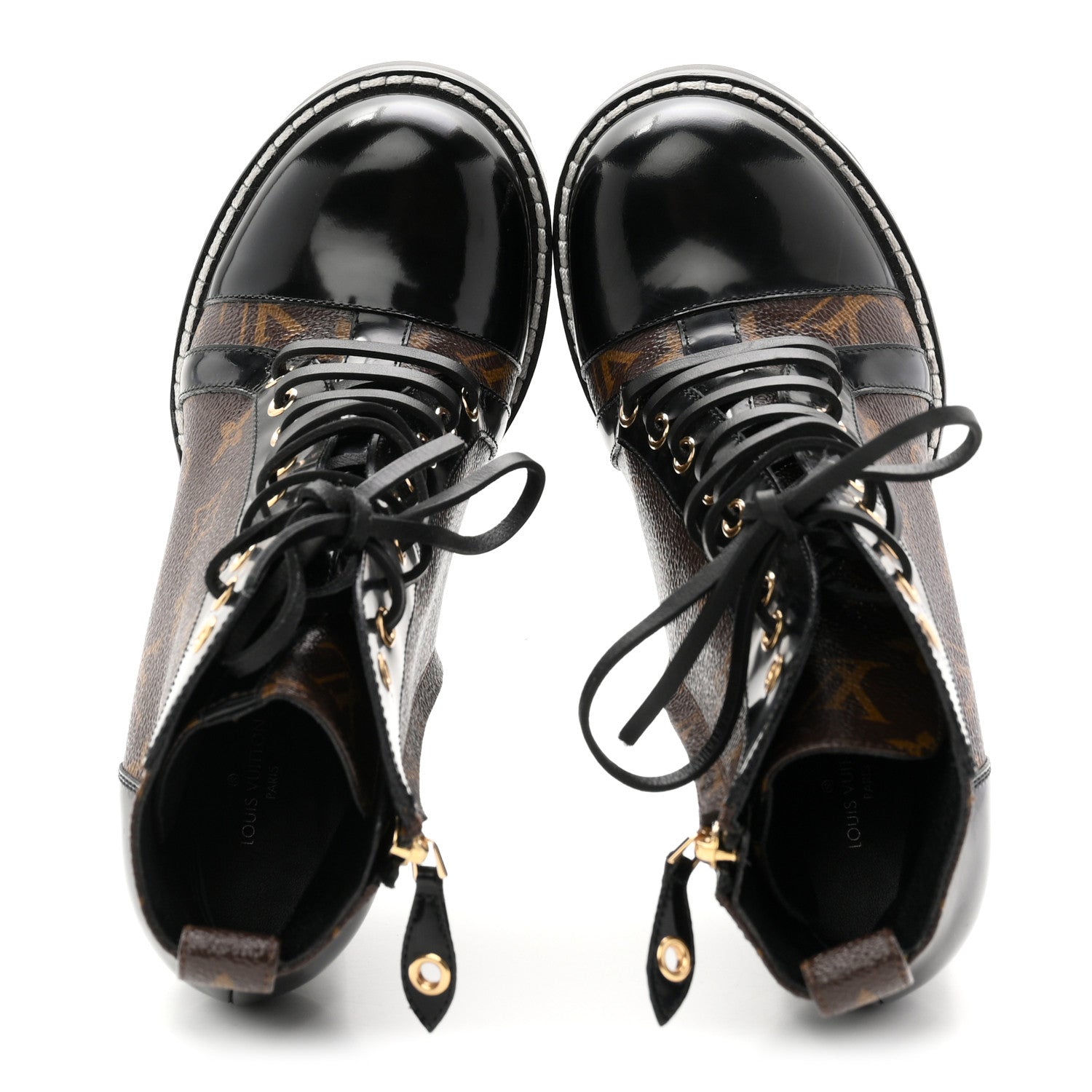 Patent Calfskin Monogram Star Trail Ankle Boots 39 Black £¨ Direct shipment via from wholesalehk.shop