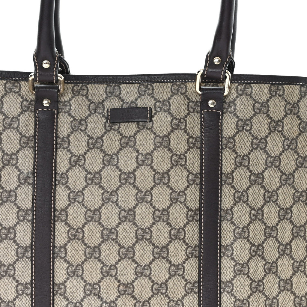 GG Plus Monogram Joy Vertical Tote Dark Brown wholesalehk.shop