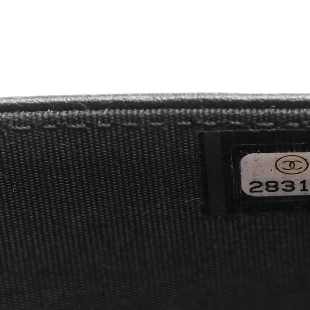 Caviar Quilted Boy Wallet On Chain WOC Black wholesalehk.shop