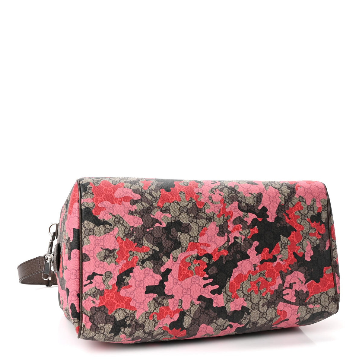 GG Supreme Monogram Camouflage Textured Dollar Calfskin Medium Savoy Duffle Bag Beige Pink Red wholesalehk.shop