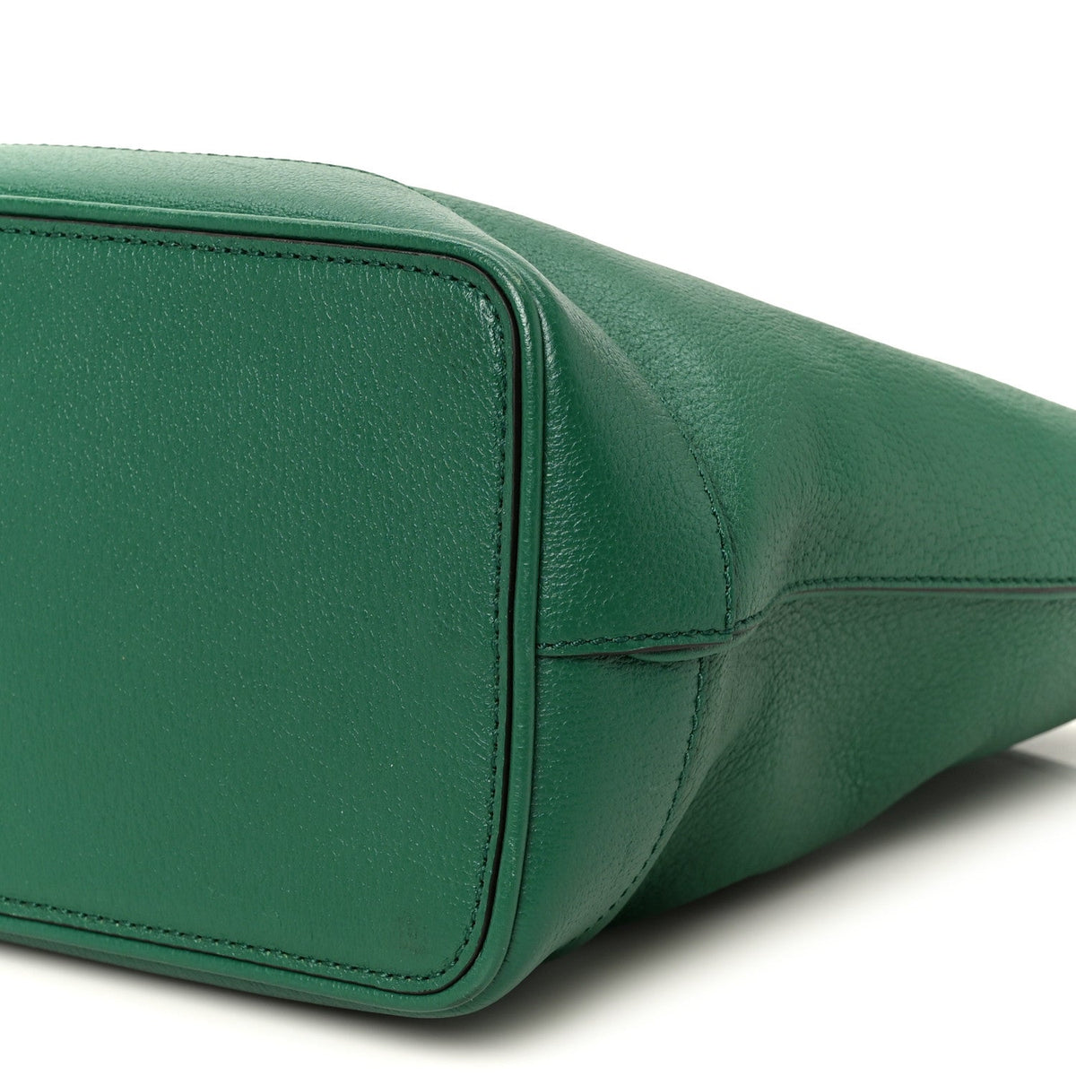 Textured Dollar Calfskin Medium Ophidia Shoulder Tote Bag Green wholesalehk.shop