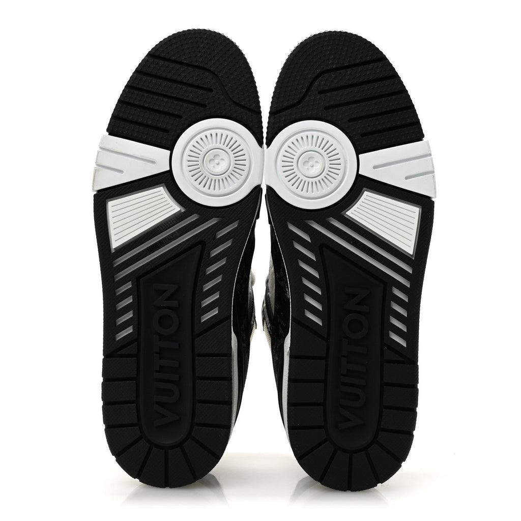 Calfskin Embossed Monogram Denim Womens LV Trainer Sneakers 41 Black 41 Black £¨ Direct shipment via from wholesalehk.shop