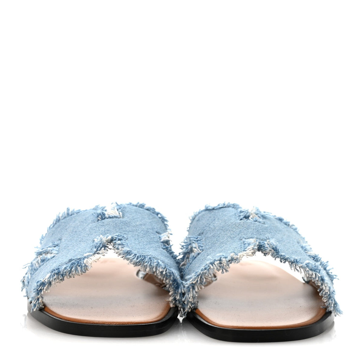 Denim Oran Fringe Sandals 40 Bleu Clair wholesalehk.shop