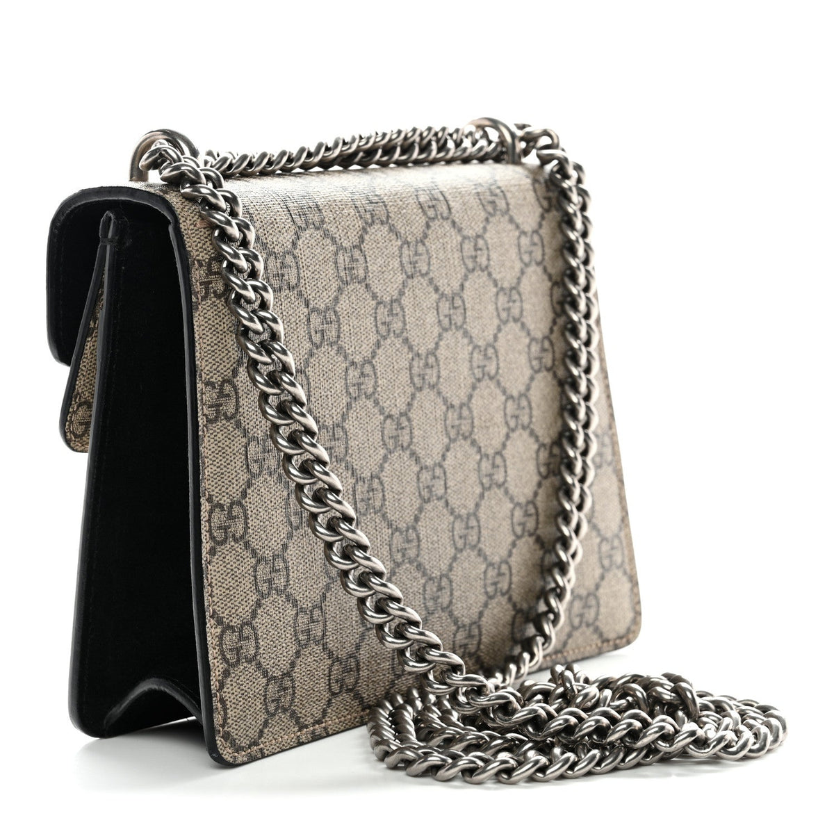 GG Supreme Monogram Mini Dionysus Shoulder Bag Black wholesalehk.shop