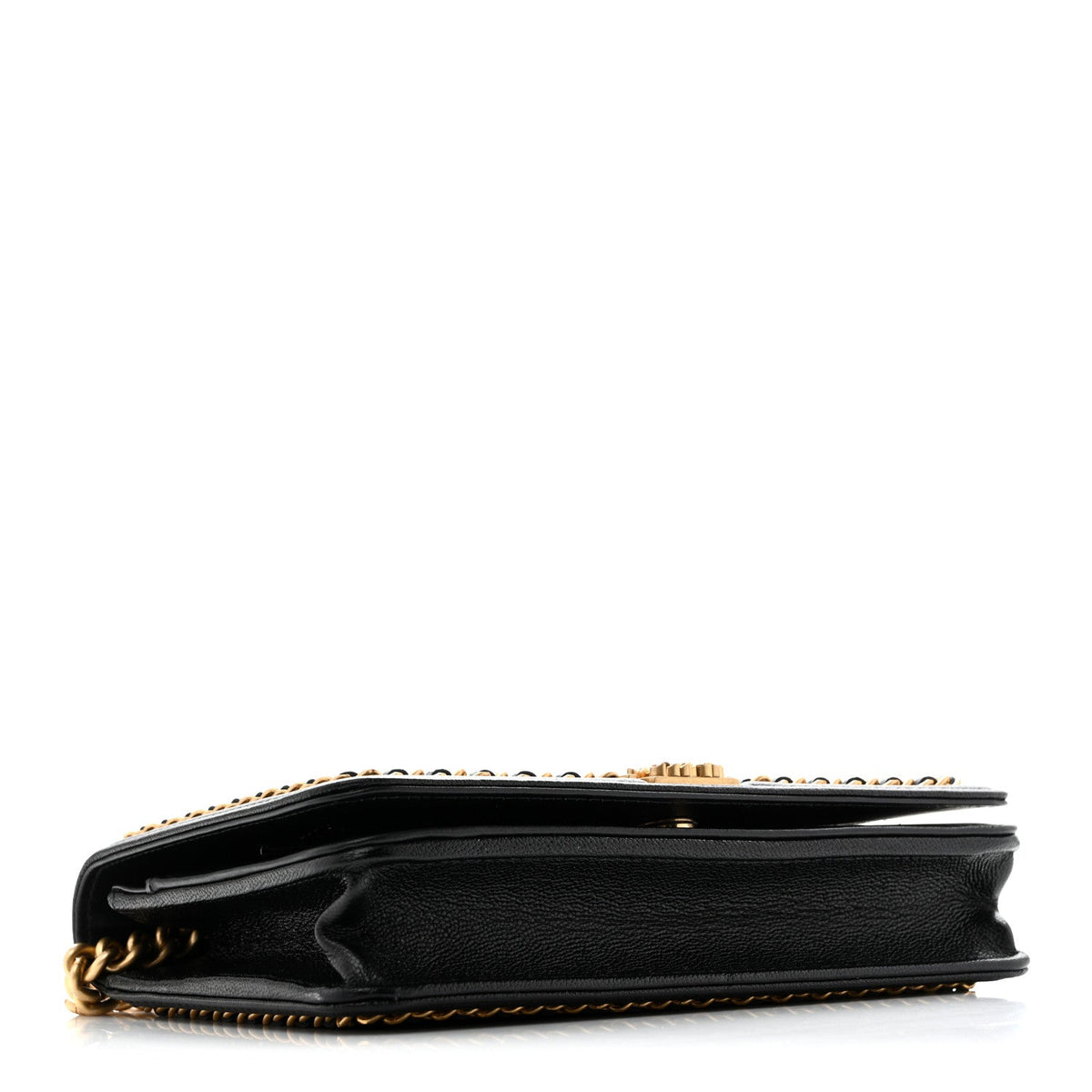 Caviar Quilted Chain Around Boy Wallet On Chain WOC Black wholesalehk.shop