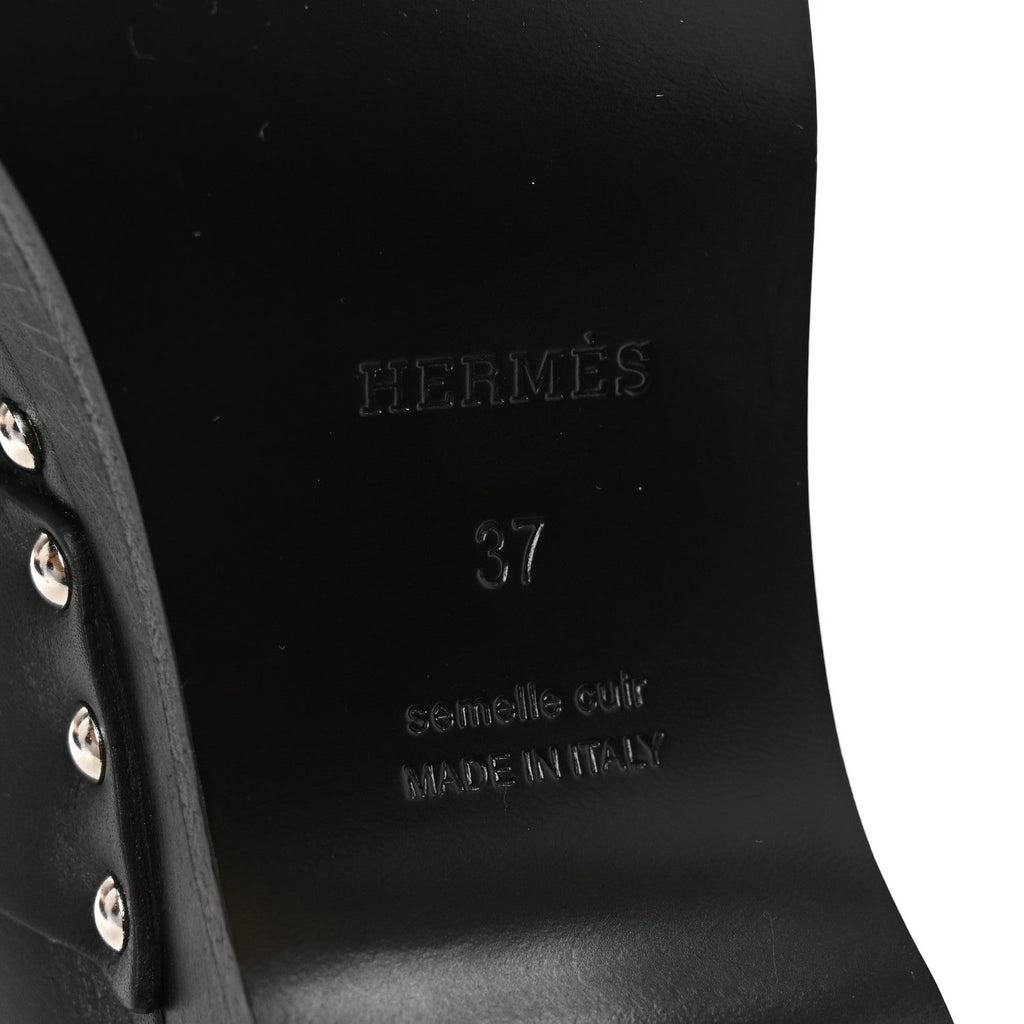 Calfskin Calya Mules 37 Black wholesalehk.shop