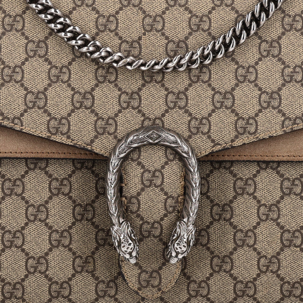 GG Supreme Monogram Medium Dionysus Shoulder Bag Taupe wholesalehk.shop