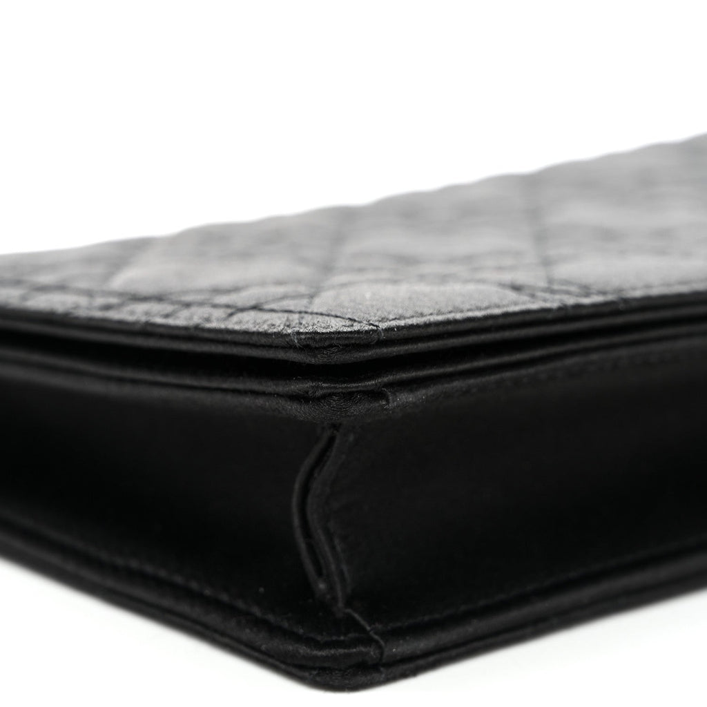 Satin Cannage Lady Dior Convertible Clutch Black wholesalehk.shop