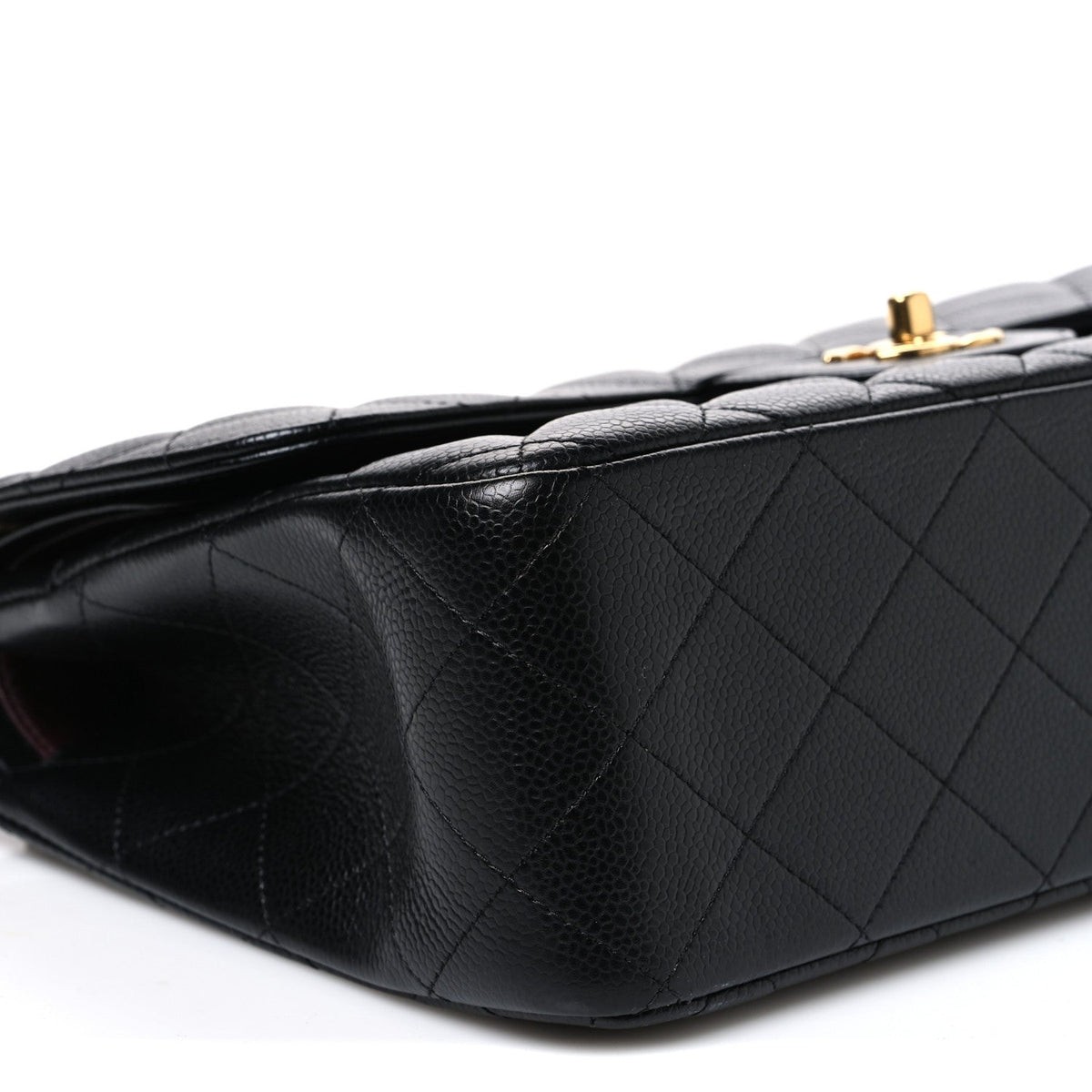 Caviar Quilted Jumbo Double Flap Black wholesalehk.shop