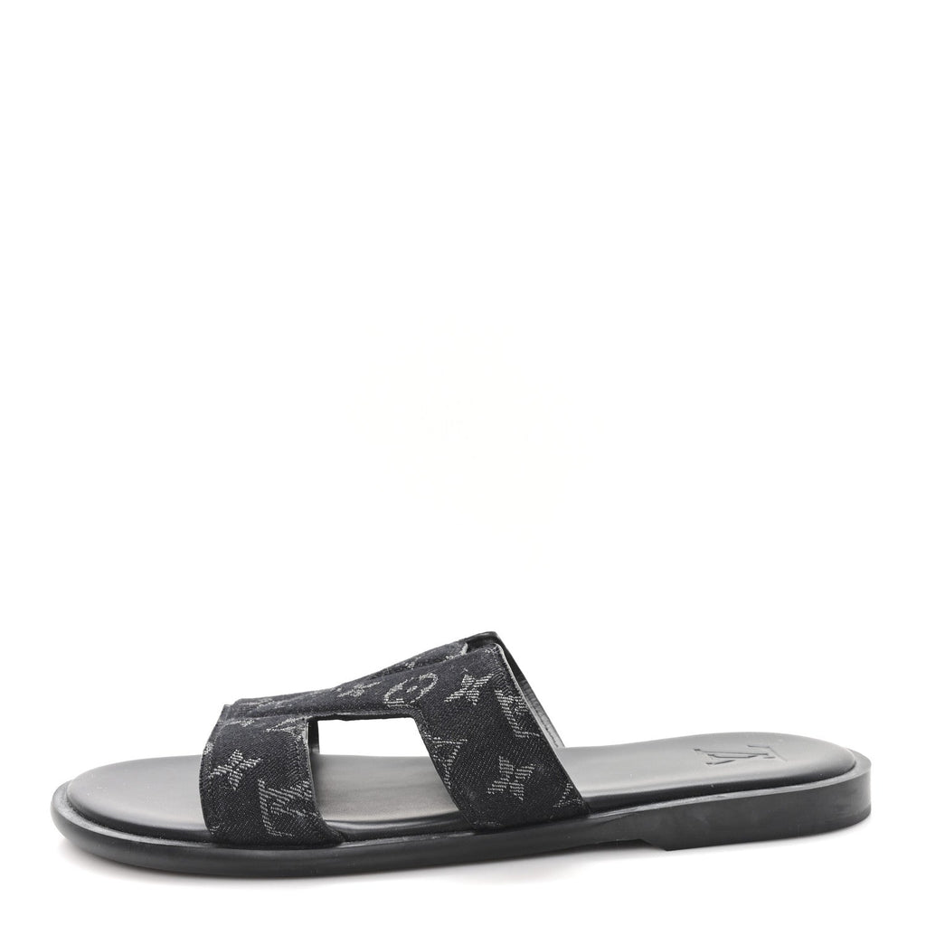 Monogram Denim Mens LV Oasis Mules 8.5 Black £¨ Direct shipment via from wholesalehk.shop