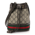 GG Supreme Monogram Web Mini Ophidia Bucket Bag Brown wholesalehk.shop