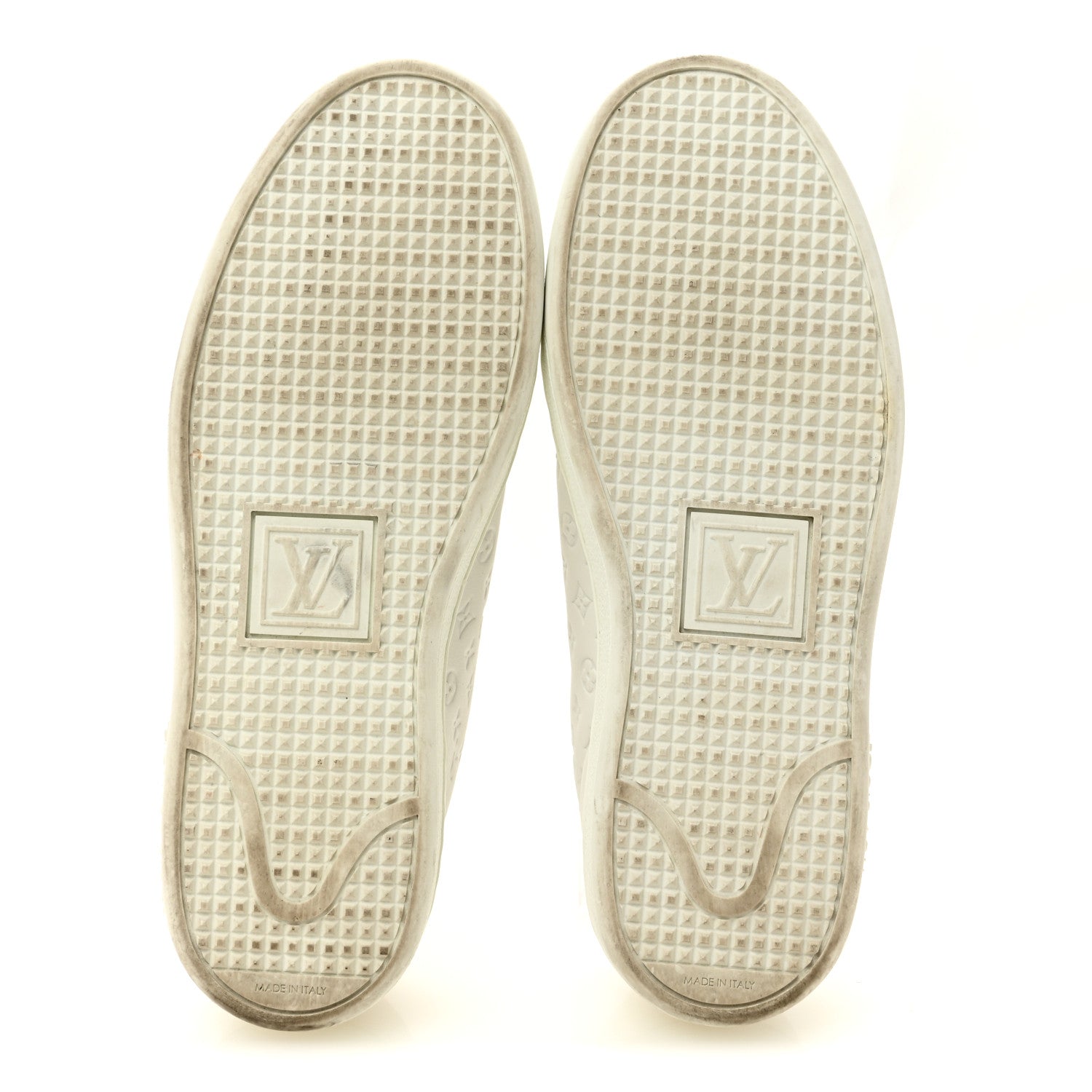 Calfskin Monogram Embossed Front Row Sneakers 36 White £¨ Direct shipment via from wholesalehk.shop