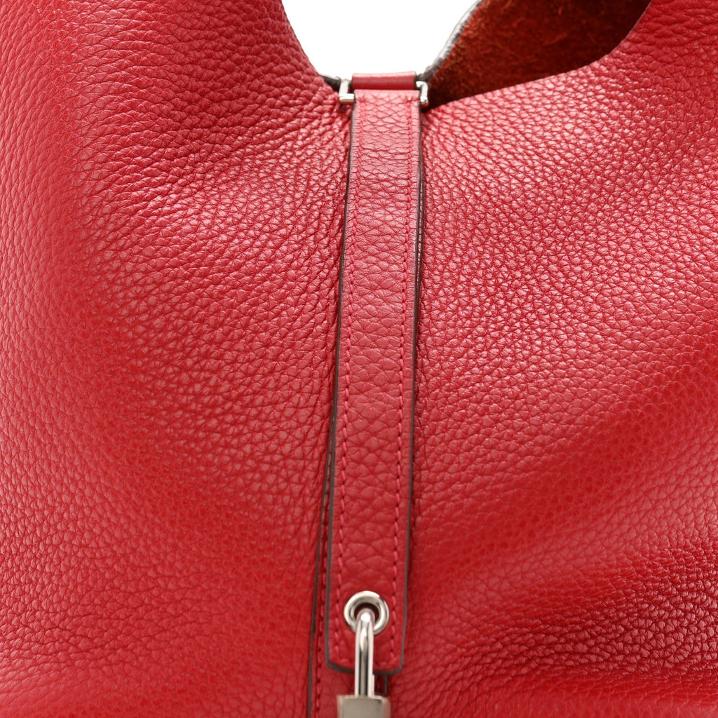 Taurillon Clemence Picotin Lock 22 MM Rouge Casaque £¨ Direct shipment via from wholesalehk.shop