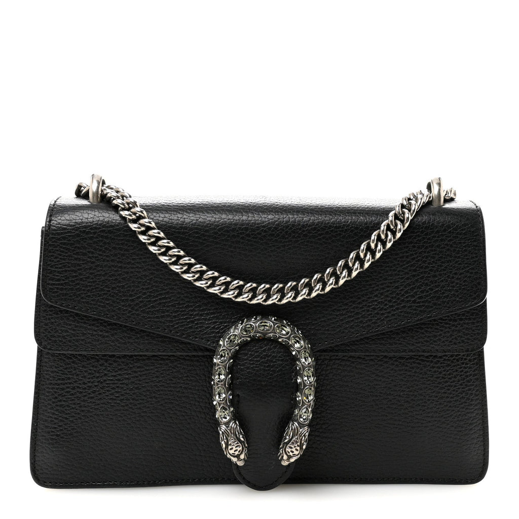 Pebbled Calfskin Small Dionysus Shoulder Bag Black wholesalehk.shop