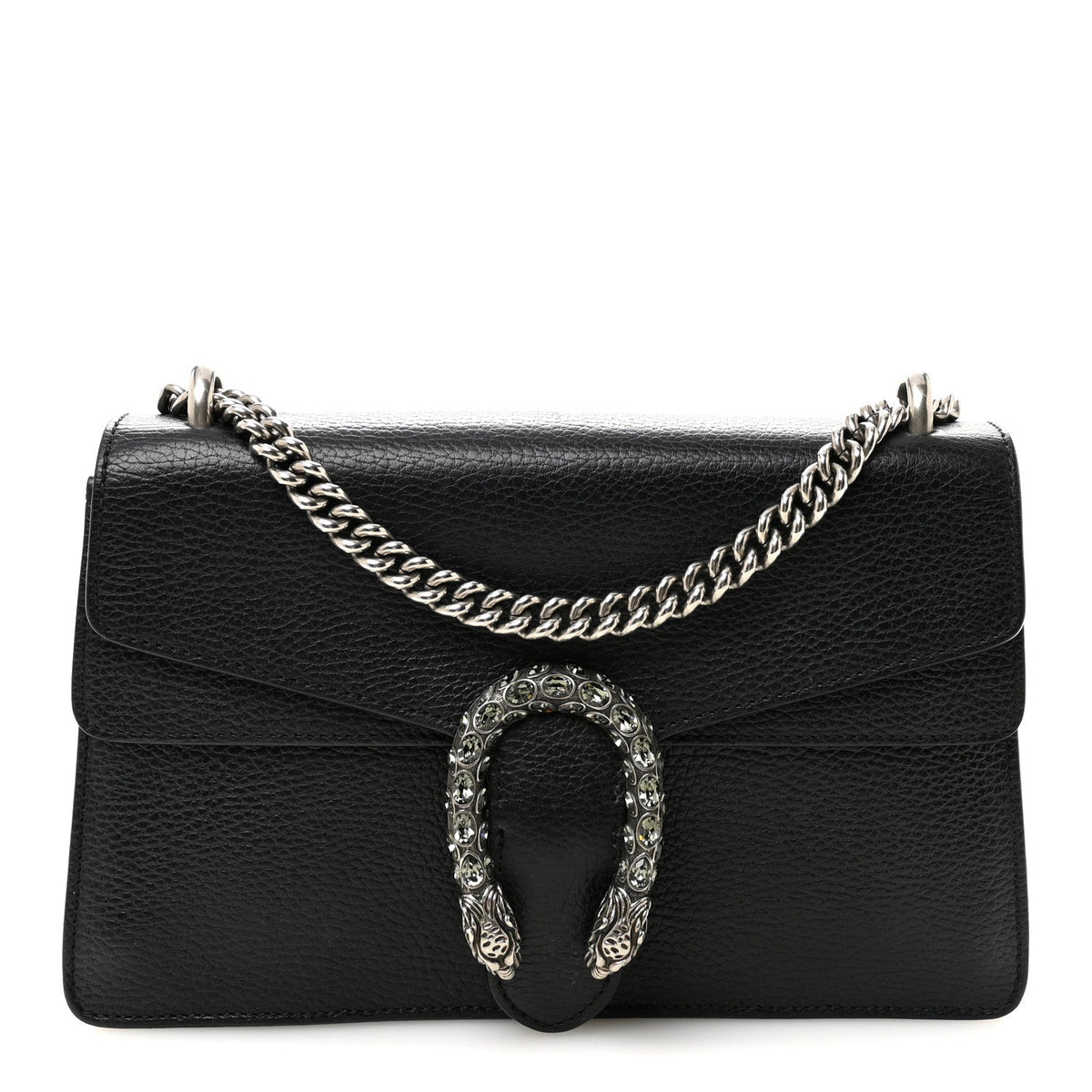 Pebbled Calfskin Small Dionysus Shoulder Bag Black wholesalehk.shop