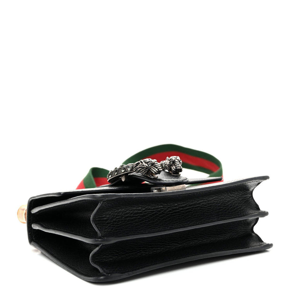 Dollar Calfskin Crystal Web Mini Dionysus Bamboo Top Handle Bag Black Black Diamond wholesalehk.shop