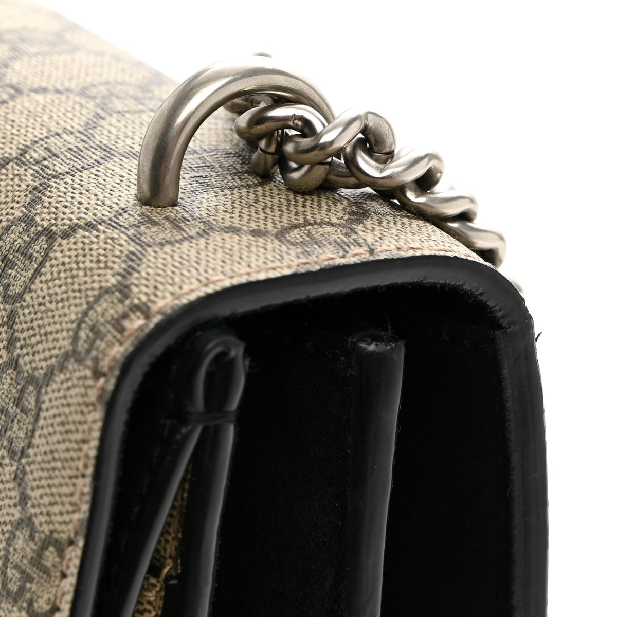 GG Supreme Monogram Medium Dionysus Shoulder Bag Black wholesalehk.shop