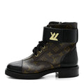 Calfskin Monogram Wonderland Flat Ranger Boots 39 Black £¨ Direct shipment via from wholesalehk.shop