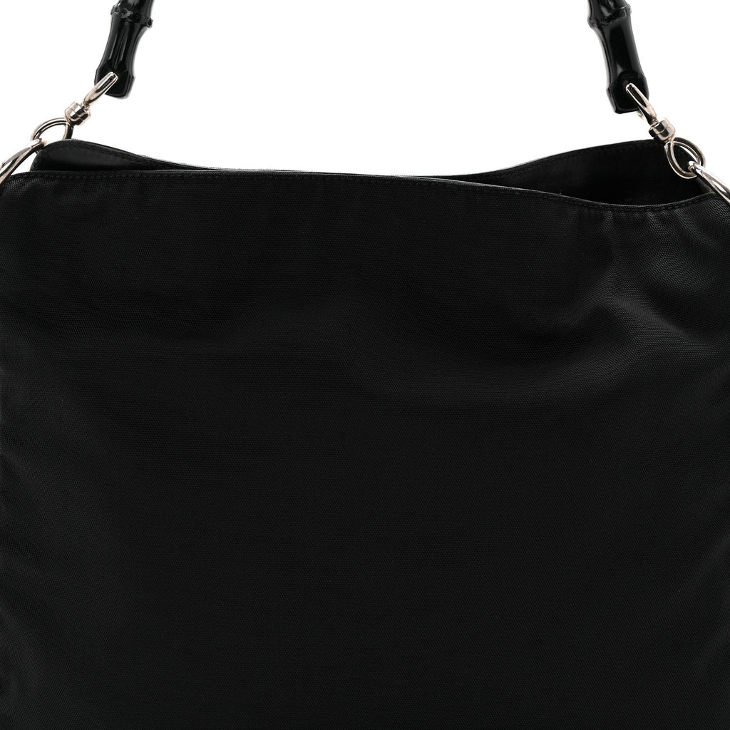 Nylon Bamboo Hobo Black wholesalehk.shop
