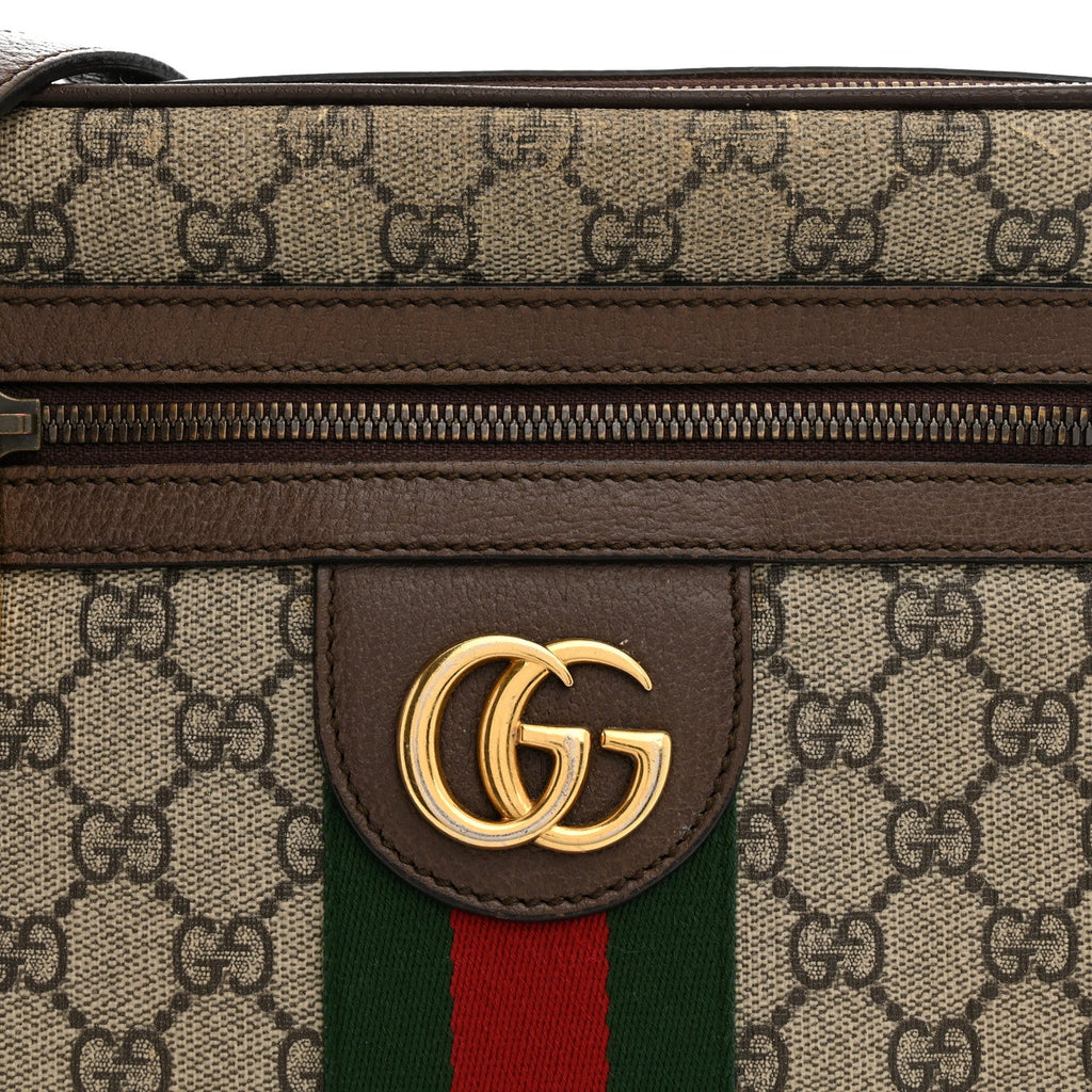 GG Supreme Monogram Web Small Ophidia Messenger Bag Brown wholesalehk.shop
