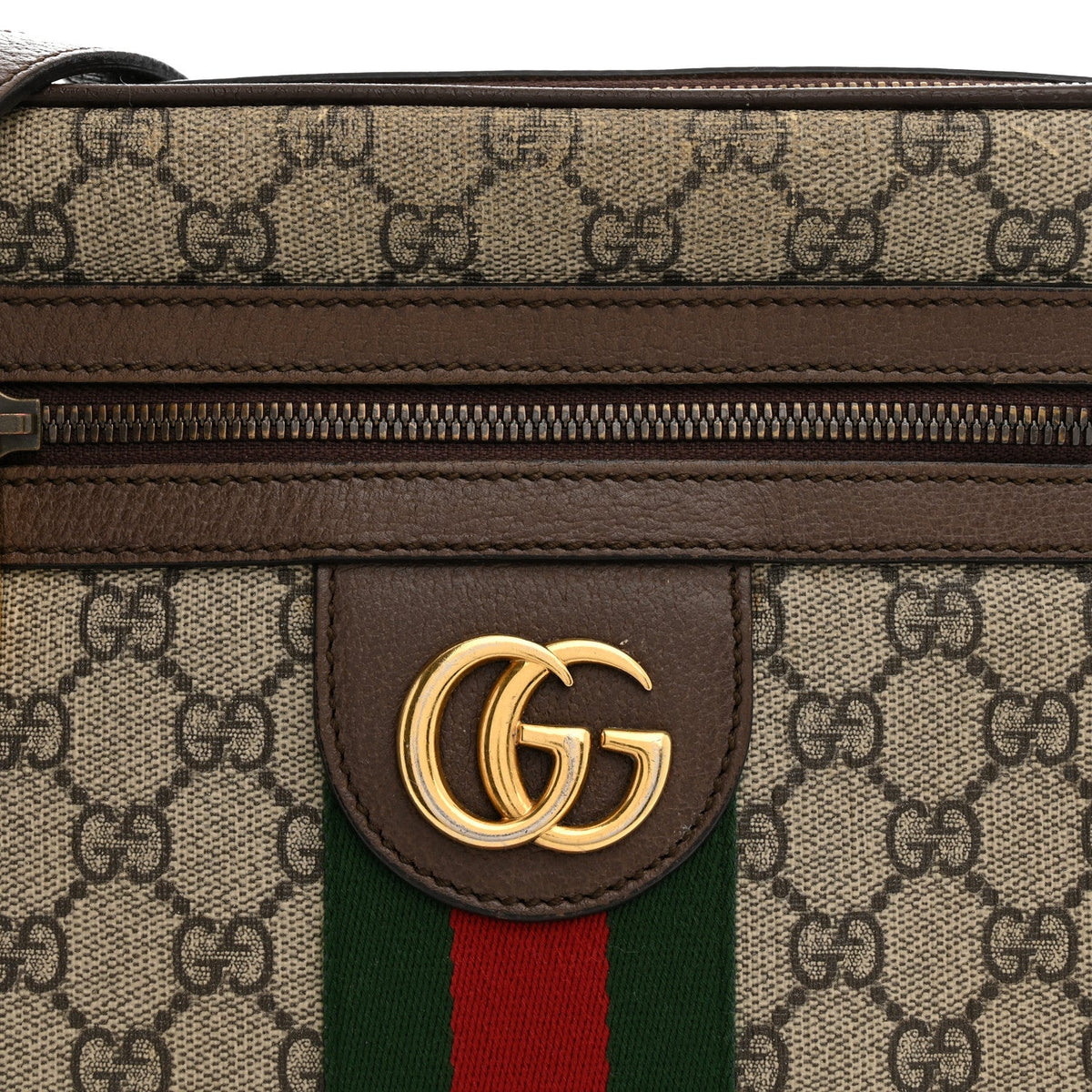 GG Supreme Monogram Web Small Ophidia Messenger Bag Brown wholesalehk.shop
