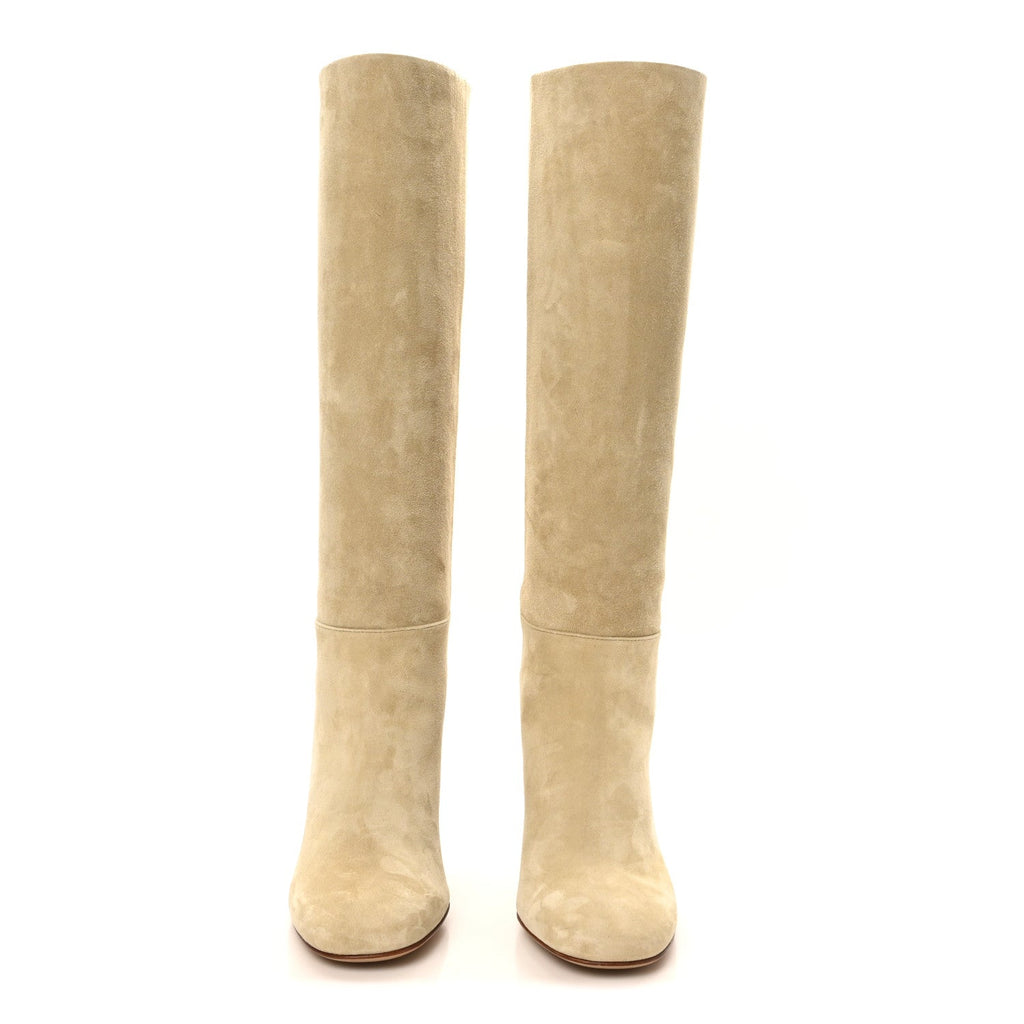 Suede Calfskin Lisiere 90 Boots 38 Beige Lin wholesalehk.shop