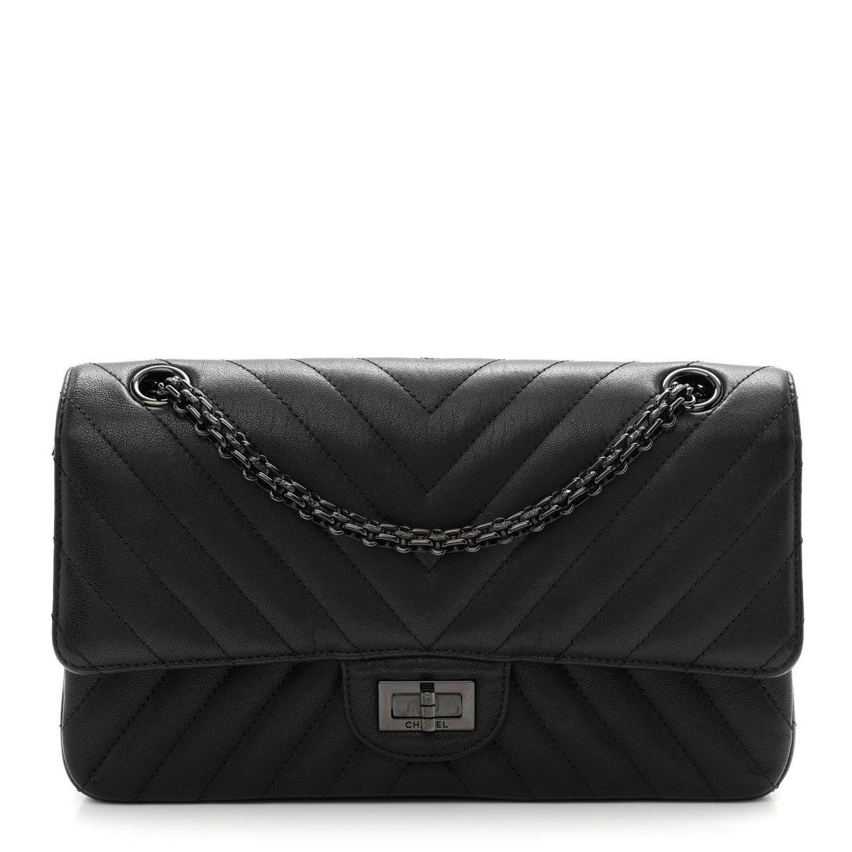 Sheepskin Chevron Quilted 2.55 Reissue 225 Double Flap So Black wholesalehk.shop