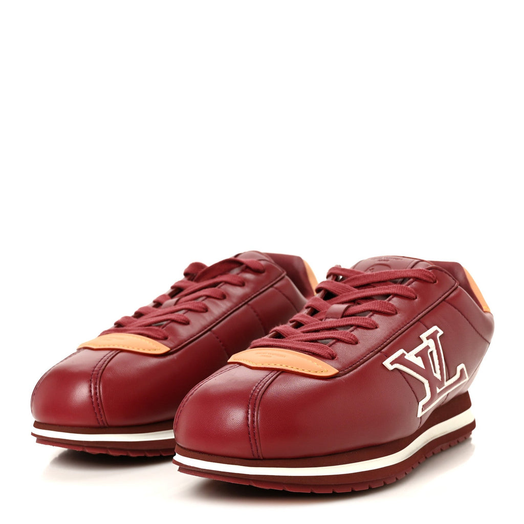 Lambskin Vachetta Mens LV Buttersoft Sneakers 10 Bordeaux £¨ Direct shipment via from wholesalehk.shop