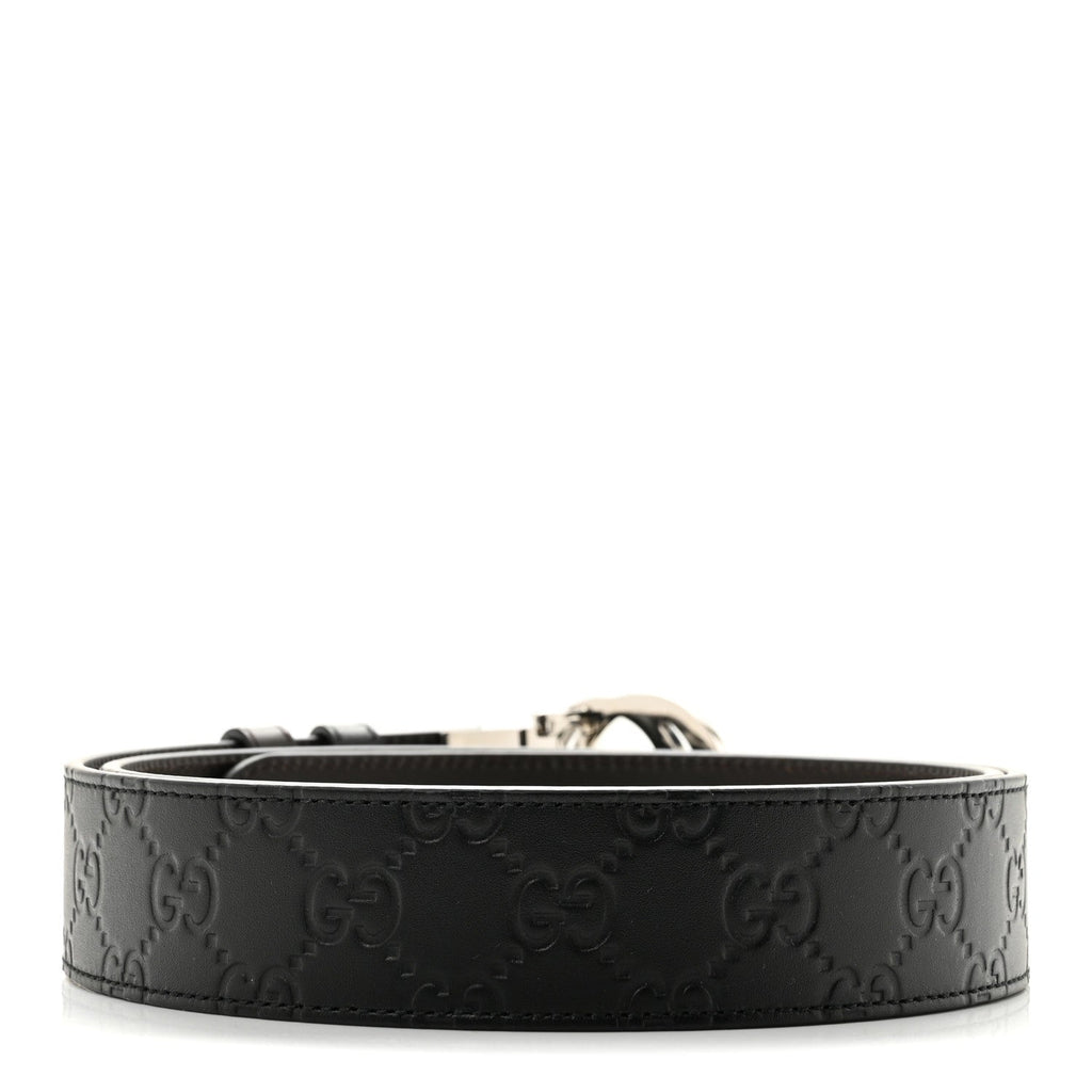 Guccissima Signature Interlocking G Reversible 37mm Belt 100 40 Black Cocoa £¨ Direct shipment via from wholesalehk.shop