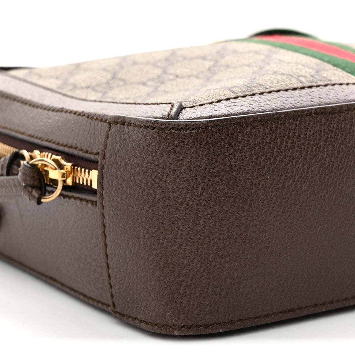 GG Supreme Monogram Web Small Ophidia Top Handle Shoulder Bag Brown wholesalehk.shop