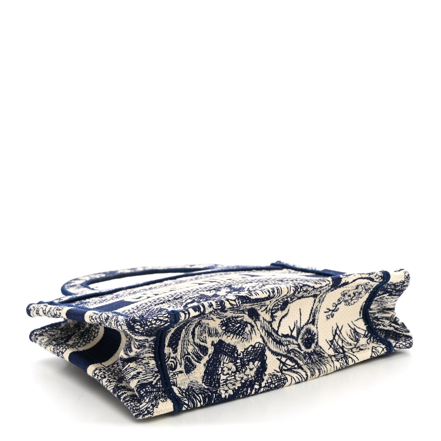 Canvas Embroidered Mini Toile De Jouy Book Tote Blue £¨ Direct shipment via from wholesalehk.shop