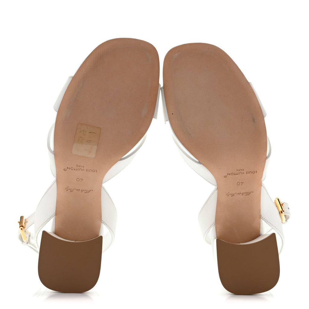 Calfskin LV Isola Sandals 40 White £¨ Direct shipment via from wholesalehk.shop