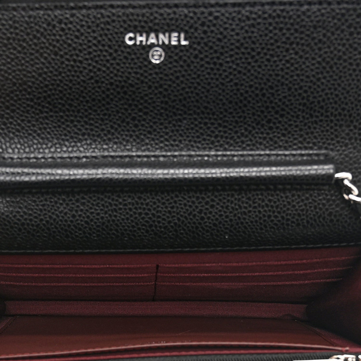 Caviar Quilted CC Turnlock Wallet On Chain WOC Black wholesalehk.shop