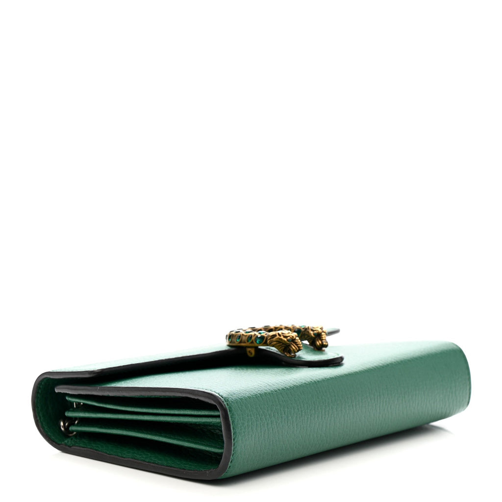 Calfskin Mini Dionysus Chain Wallet Emerald wholesalehk.shop